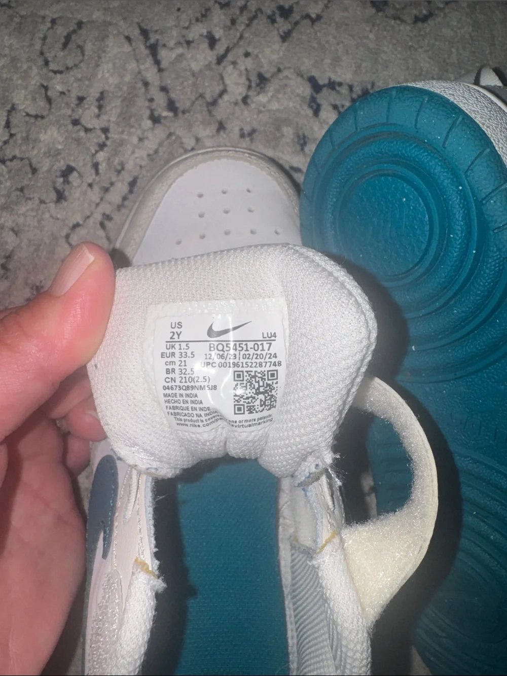 Lot 2 Nike/ adidas Kids White Sneakers with Teal Accents, groot marvel adidas